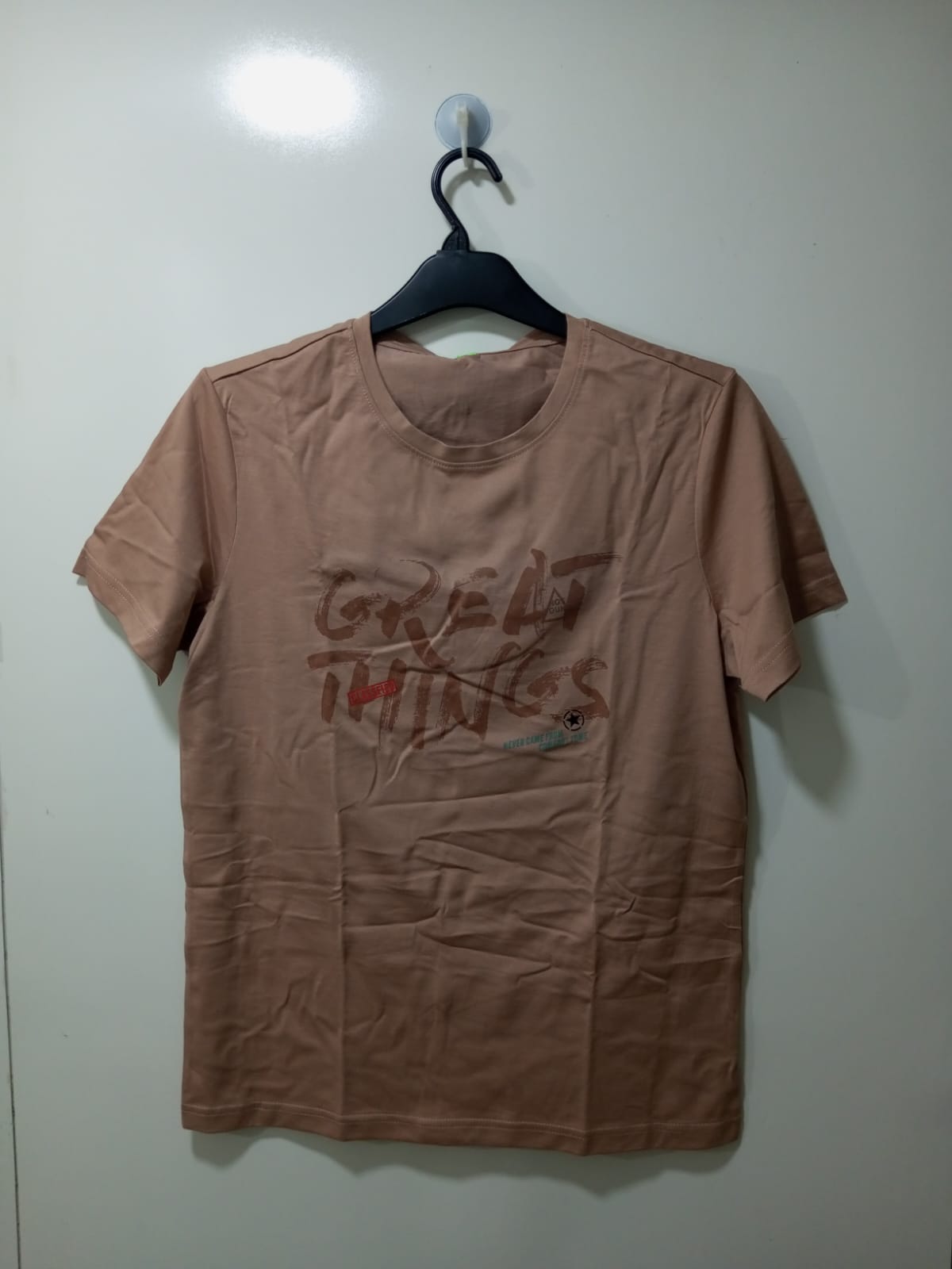 Stylish Printed Brown T-Shirt