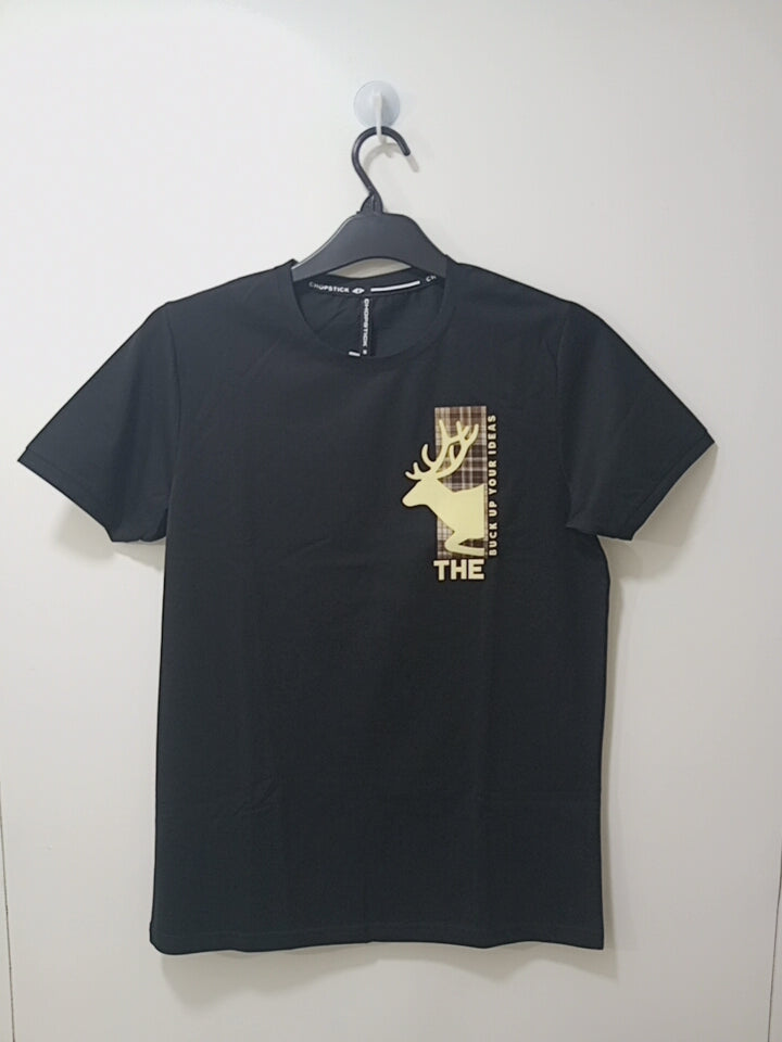 Printed Black T-Shirt