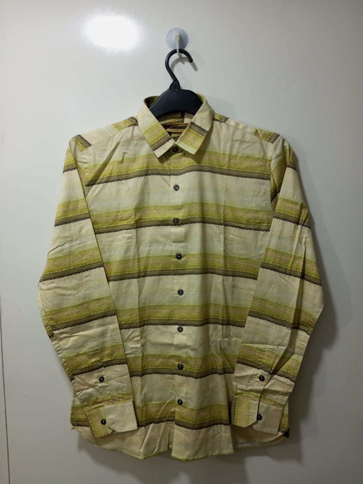 Yellow Printed Full Sleeve Shirt
