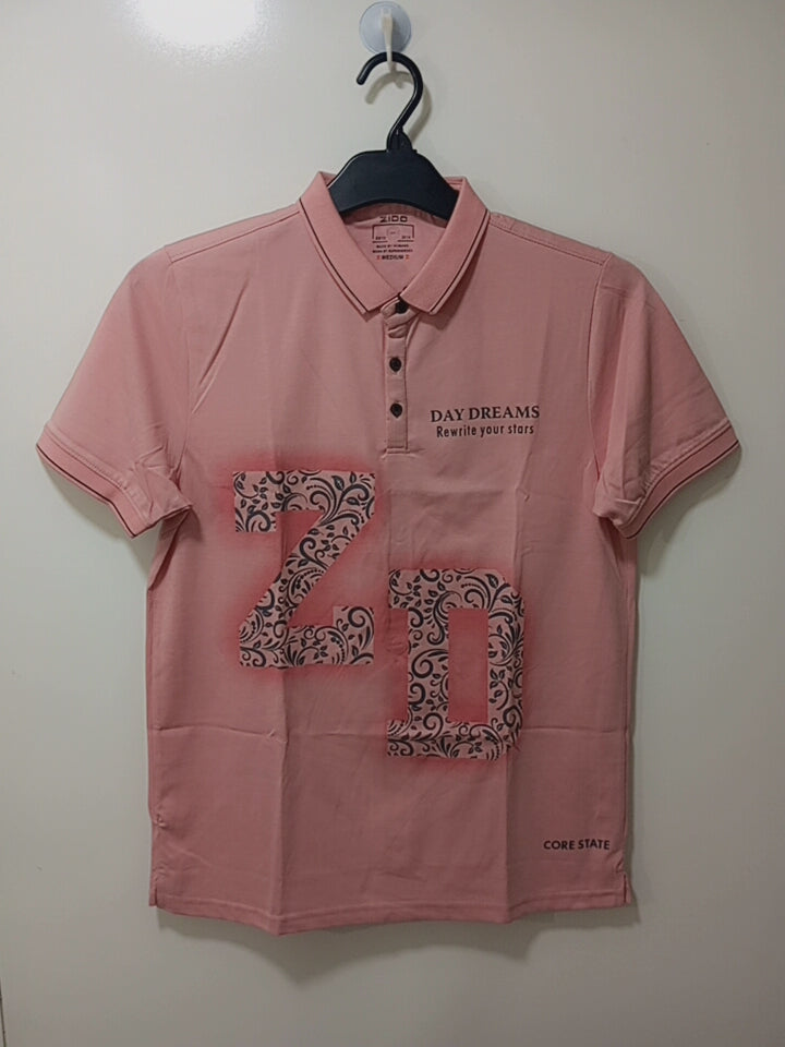 Stylish Printed Pink Shirt