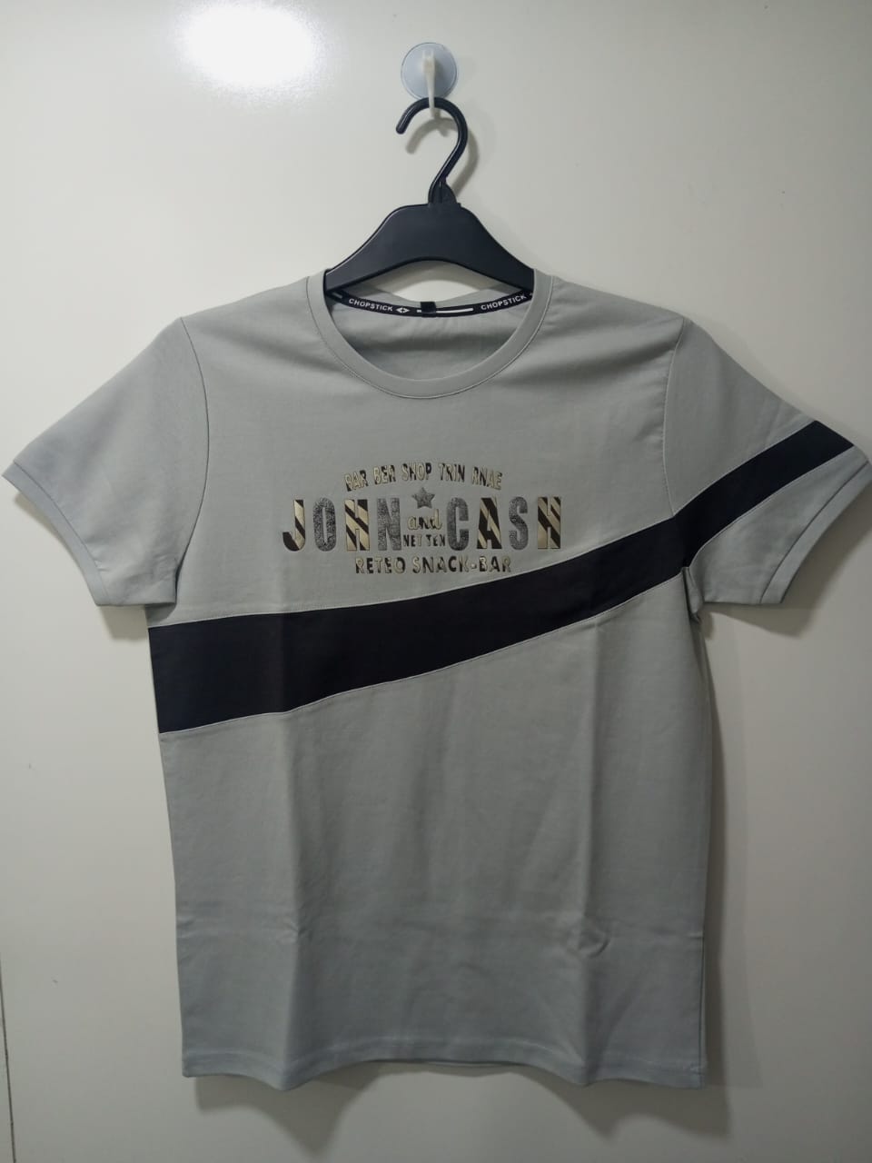 John Cash Stylish Gray T-Shirt