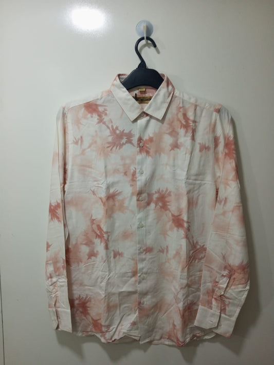 Pink Stylish Printed Full Sleeve Shirt